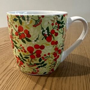 Vibrant Floral Mug - Red and Green